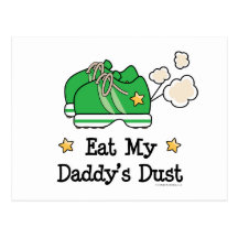 Eat My Daddy's Dust Runner Postcard
