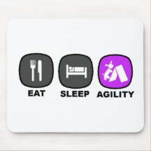 Eat. Sleep. Agility. Purple. Mouse Pads