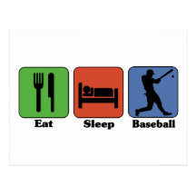 Eat Sleep Baseball Postcards