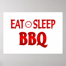 Eat Sleep BBQ Poster