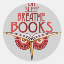 Eat Sleep Breathe Books Sticker