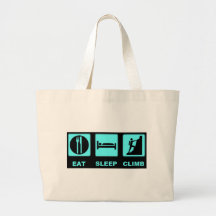 Eat Sleep Climb T-shirt and gift design Tote Bags