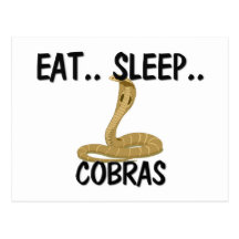 Eat Sleep COBRAS Postcard