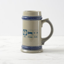 eat sleep code (html) coffee mugs