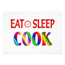 Eat Sleep Cook Personalised Announcement
