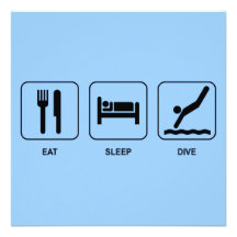 Eat Sleep Dive Invitation