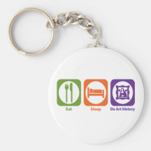 Eat Sleep Do Art History Keychain
