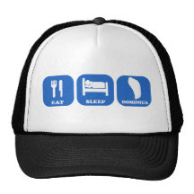 Eat Sleep Dominica Mesh Hats