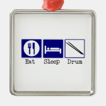 Eat, Sleep, Drum Christmas Tree Ornament