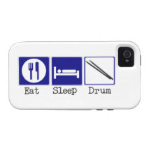 Eat, Sleep, Drum iPhone 4 Case