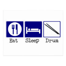 Eat, Sleep, Drum Postcard