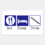 Eat, Sleep, Drum Rectangular Sticker