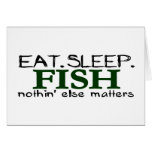 Eat Sleep Fish Greeting Cards