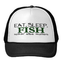 Eat Sleep Fish Mesh Hat