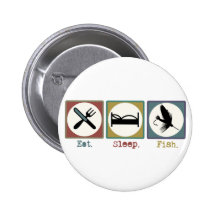 Eat Sleep Fishing Trout Buttons