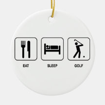 Eat Sleep Golf Ornament