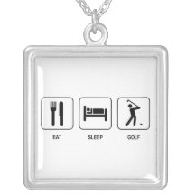 Eat Sleep Golf Pendants