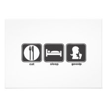 Eat Sleep Gossip Custom Announcements