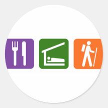 Eat Sleep Hiking Stickers