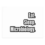 Eat. Sleep. Microbiology. Post Card