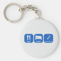 Eat Sleep New Zealand Keychains