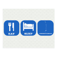 Eat Sleep Northern Mariana Postcard
