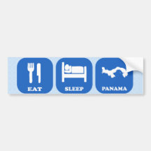 Eat Sleep Panama Bumper Stickers