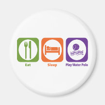Eat Sleep Play Water Polo Fridge Magnets