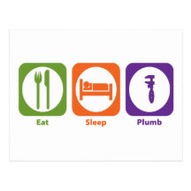 Eat Sleep Plumb Post Cards