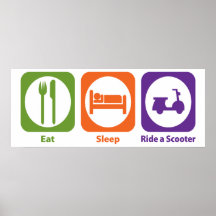 Eat Sleep Ride a Scooter Print