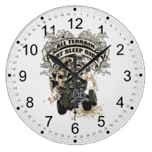 Eat, Sleep, Ride All Terrain Round Wallclock