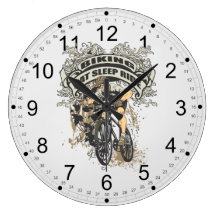 Eat, Sleep, Ride Biking Clocks