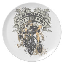 Eat, Sleep, Ride Biking Plate