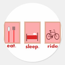 Eat.  Sleep.  Ride.  Cyclist Gifts Sticker