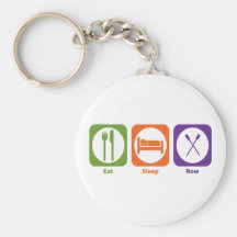 Eat Sleep Row Keychains