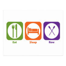 Eat Sleep Row Postcard