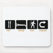 Eat Sleep Run Repeat Mouse Pad