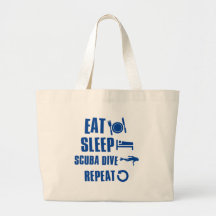 Eat sleep Scuba Dive Canvas Bags