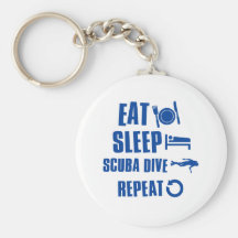 Eat sleep Scuba Dive Keychains
