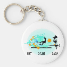 Eat Sleep Surf Keychain