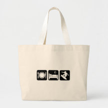 eat sleep surf tote bags