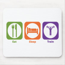 Eat Sleep Train Mouse Pads