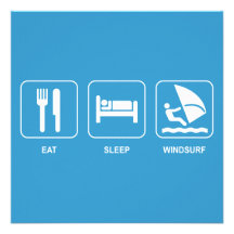 Eat Sleep Windsurf Invitation