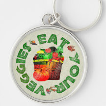 Eat Your Veggies Keychains