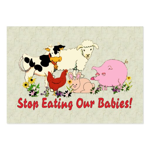 Eating Animal Babies Business Card Templates