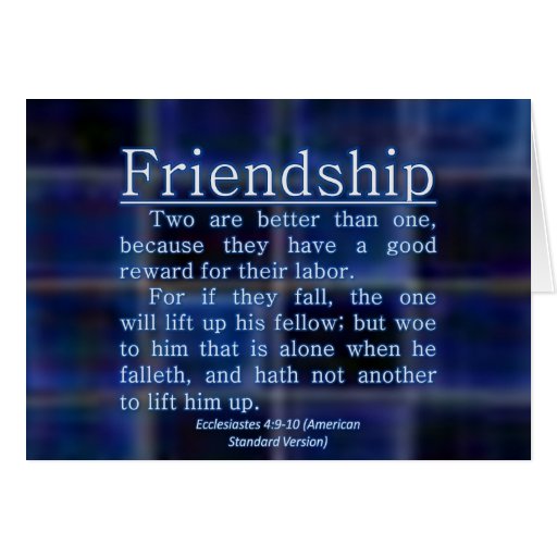 Ecclesiastes 4:9-10 greeting cards