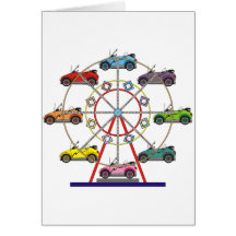 Eco Car Ferris Wheel Greeting Cards