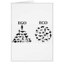 Eco vs Ego Greeting Cards