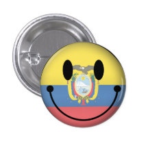 Ecuador Smiley Pinback Button