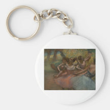 Edgar Degas - 4 Ballerinas on Stage 1885-90 Dancer Keychain